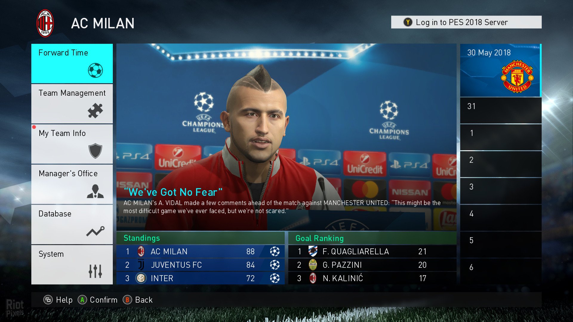 [10]-Pro Evolution Soccer 2018 – v1.0.5.00 + Data Pack 4.0 Download