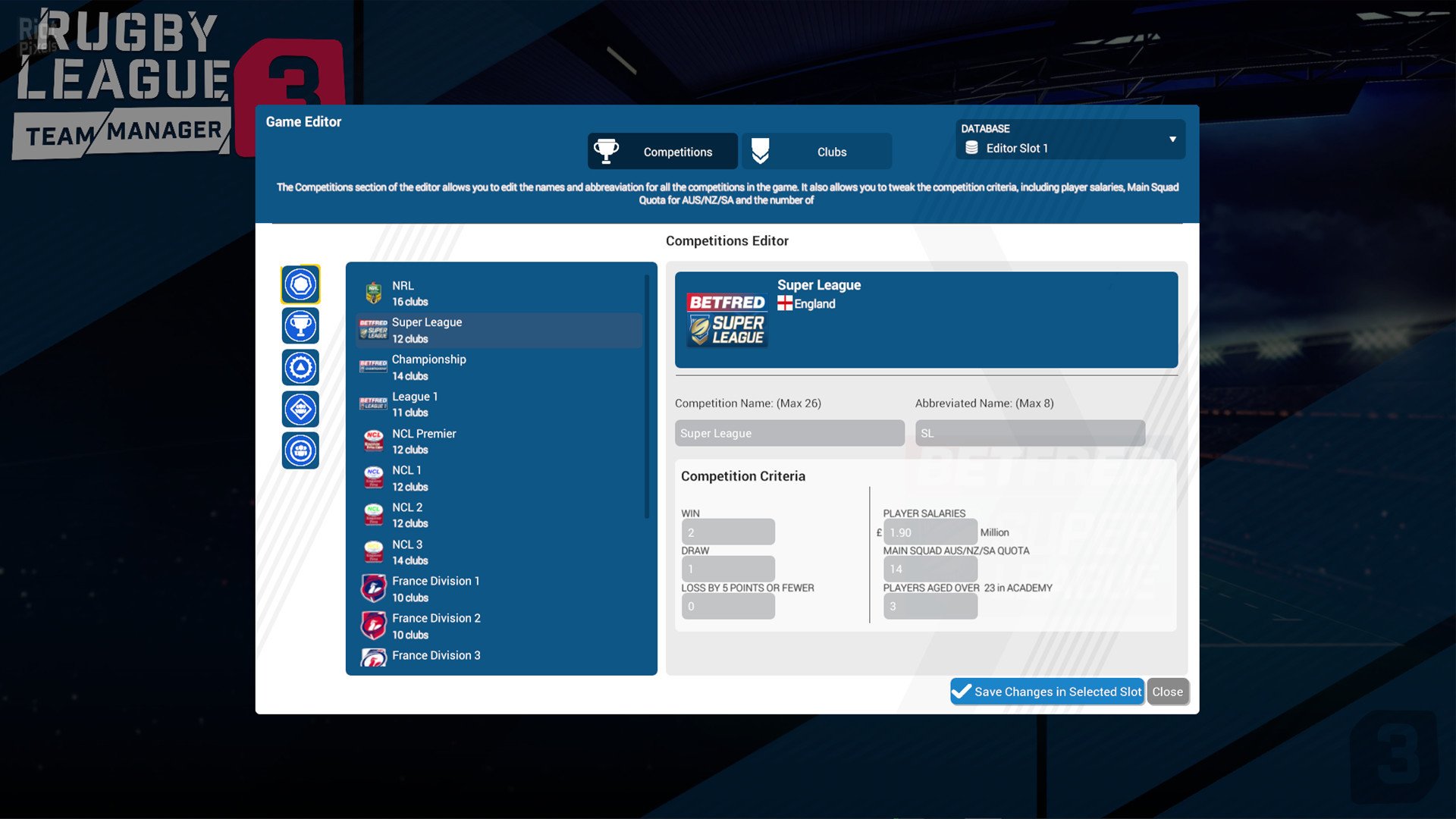 [14]-Rugby League/Union Team Manager 3 + 2 DLCs Download